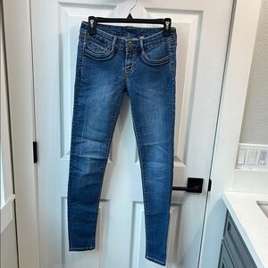 Bebe Blue Denim Skinny Jeans